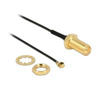 DeLOCK 89471 câble coaxial 0,1 m RP-SMA MHF/ U.FL-LP-068 Noir