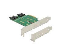 DeLOCK 89518 Carte Interne PCIe vers M.2 / SATA - PCIe 3.0 - Compatible Windows 7/8/10 et Linux - Avec crochets d'élévation et manuel