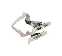DeLOCK 89556 Carte PCIe vers 1x Parallèle & 2x Série RS-232, Profil Bas, Chipset ASIX AX99100, FIFO 256 octets, Support Windows