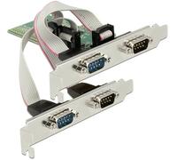 Delock PCI Express Card > 4 x Serial RS-232 - Adaptateur série - PCIe 2.0 profil bas - RS-232 x 4 G