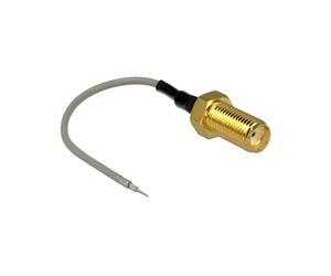 DeLOCK 89600 : Câble Coaxial 94.8m, Connecteur SMA Mâle, Extrémité dénudée étamée (open end tinned), 50 Ohm, Diamètre externe 1.37mm