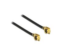 DeLOCK 89608 câble coaxial MHF (I-PEX) 0,2 m Noir, Or - Câbles coaxiaux (MHF (I-PEX), MHF (I-PEX), Courbe, Courbe, 0,2 m, Noir, Or)