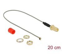 Delock 89831 Câble Coaxial 0,2 M Rp-sma Gris