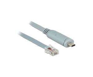 DeLOCK 89892 - Câble Série USB 2.0 Type-A Mâle vers RJ45 Mâle Gris 5m