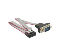 DeLOCK 89900 Câble Série Gris 0.25m RS-232 DB9 Mâle vers 9-pin COM Femelle - Code douanier 84733080