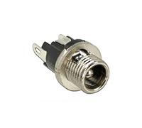 DeLock Connecteur d'alimentation DC jack 5,5 x 9,5 mm Femelle (ID 2,5 mm) Nickel Noir