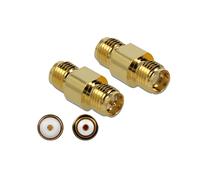 DeLOCK 89975 Adaptateur SMA vers RP-SMA Or, contacts plaqués or, impédance 50 Ohm, diamètre 8 mm, température -10°C à 50°C, conditionnement sachet individuel.
