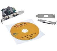 DeLock Carte PCI Express 90007 - 2x RS-232, PCIe 1.1 profil bas - Vert