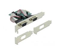 Delock PCI Express Card to 2 x Serial RS-232 - Adaptateur série - PCIe 1.1 profil bas - RS-232 x 2 - vert G