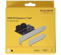 DELOCK 90010 - PCIe x1 > 4x SATA, profil bas