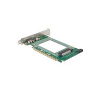 DeLOCK 90051 Carte PCIe x16 vers U.2 NVMe SFF-8639, PCIe 4.0, SATA 3.0, Support TRIM, Windows Server 2019, 6 Gb/s