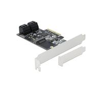 DeLOCK 90396 Carte PCIe vers M.2 (B) + 4 SATA 6Gbit/s Interne - Support S.M.A.R.T./TRIM/NCQ - PCIe - Interfaces M.2 2242/2230, SATA - Avec câbles SATA