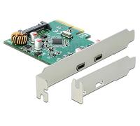 DELOCK 90397 - Carte PCI Express x4 vers 2 ports extérieurs USB 10 Gb/s USB Typ