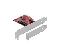 DeLOCK 90406 : Carte PCIe vers 2x SATA Internes, RAID 1, Support S.M.A.R.T. et TRIM, Compatible Windows/Linux, avec Équerre Low Profile