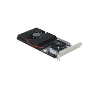 DeLOCK 90409 Carte PCIe vers Quad M.2 NVMe - PCIe 3.0 x4 - Support SSD M.2 2242/2260/2280/22110 - Refroidissement Actif - Windows/Linux