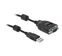 DeLOCK 90497 câble Série Noir 2 m USB Type-A RS-232 DB9