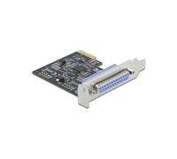 DeLOCK 90500 Carte PCIe vers 1 Port Parallèle IEEE1284, Support EPP/ECP, Windows 10/8.1, Profil Bas Inclus, Dimensions 54x65.5mm