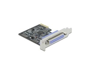 DeLOCK 90500 Carte PCIe vers 1 Port Parallèle IEEE1284, Support EPP/ECP, Windows 10/8.1, Profil Bas Inclus, Dimensions 54x65.5mm