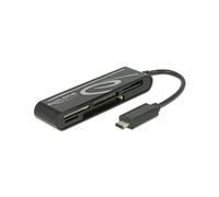 DeLOCK 91739 Lecteur Cartes Mémoire USB 2.0 Noir, Supports CF/SD/MicroSD/MMC/MS, Max 2.05 To, 480 Mbit/s, Câble 0.15m, Windows/macOS/Android