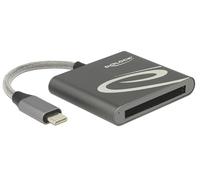DeLOCK 91745 Lecteur de Carte mémoire USB 3.2 Gen 1 (3.1 Gen 1) Type-C Noir, Argent