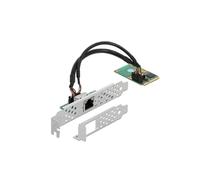 DeLOCK 95266 : Carte d'Interface Interne Mini PCI Express vers RJ-45, Facteur de Forme Hauteur Totale/Demi-Longueur, Support Windows et Linux, Drivers Inclus