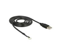 DeLOCK 95987 : Câble USB 2.0 A Mâle/Mâle, 1.5m, Noir, AWG 28, Connecteurs droits, Conditionnement sachet polyéthylène
