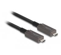DeLOCK Active Optical USB-C Vidéo + Données + câble PD, 8 m