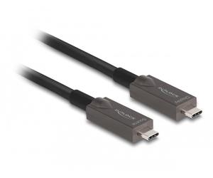 DeLOCK Active Optical USB-C Vidéo + Données + câble PD, 8 m