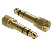 Delock Ada. 6,35mm St3,5mm Bu 3pin Metall Und Verschraubbar