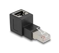 Delock RJ45 réseau informatique Adaptateur CAT 6a [1x RJ45 mâle - 1x RJ45 femelle] 0 mm noir