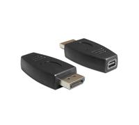 DeLOCK Adaptateur 65237 DisplayPort Mâle vers Mini DisplayPort Femelle, Contacts Nickel, Noir