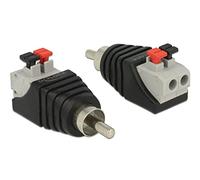 Delock adaptateur 65566 Terminal Bloc avec bouton pression vers RCA mâle