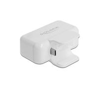 DeLOCK Adaptateur Alimentation Apple 4 ports USB: 1x USB-C PD 20V/3A, 1x USB-A QC 3.0, 2x USB-A BC1.2, USB 3.2 Gen 1, protections surtension et surintensité.