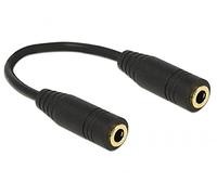 Delock Adaptateur Audio Jack 3,5 mm 4 Broches Femelle vers Femelle 13 cm (65896)