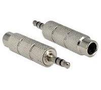 Delock - Adaptateur audio - jack stéréo femelle pour mini-phone stereo 3.5 mm mâle - argent