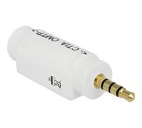 Delock - Adaptateur audio - mini jack 4 pôles femelle pour mini jack 4 pôles mâle - 5.3 cm - blanc