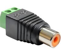 DELOCK Adaptateur bloc terminal 2 broches -> RCA femelle
