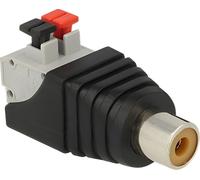DELOCK Adaptateur bloc terminal 2 broches -> RCA femelle Bouton-poussoir
