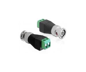 Delock adaptateur bnc prise mâle > terminalblock 2 pin - 65323