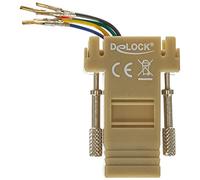 Delock Adaptateur D-Sub 9 broches femelle vers RJ12 6P/6C femelle Kit de montage