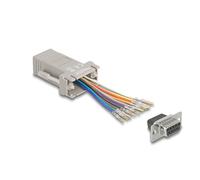 DeLOCK Adaptateur D-Sub Femelle 9 Broches vers RJ50 Femelle, kit de Montage Gris Marque