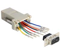 DELOCK Adaptateur D-Sub9 -> RJ45 St/Bu Kit de montage