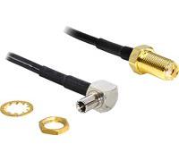 Delock - Adaptateur d'antenne - TS-9 mâle pour SMA femelle - 14.5 cm - noir - connecteur à 90 °