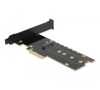 Delock Adaptateur de bus hôte PCIe x4 - M.2, NVMe, Key M, LED RGB, Contrôleur mémoire