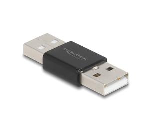 DeLOCK Adaptateur de changement de genre USB 2.0 Type-A mâle à mâle, métal
