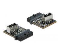 DeLOCK Adaptateur de tête USB 3.0 à broches femelles en Key A femelle interne