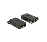 DeLOCK Adaptateur DisplayPort 1.1 Femelle/Femelle Noir - Connecteurs plaqués or, Résolution 1920x1080, 353x133x422 mm - Réf. 85123