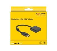 DELOCK Adaptateur DisplayPort 1.2 vers HDMI femelle 4K actif noir