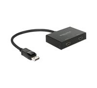 DELOCK Adaptateur Displayport DP -> 2x HDMI mâle/femelle noir