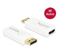 DELOCK Adaptateur Displayport DP -> HDMI mâle/femelle 4K actif blanc